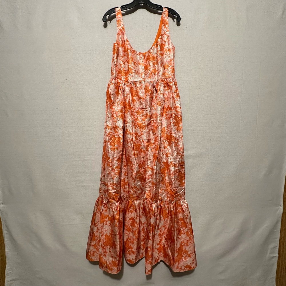 NWT Hutch Beanie Floral Metallic Jacquard Maxi Dress - size 6 - Picture 4 of 7